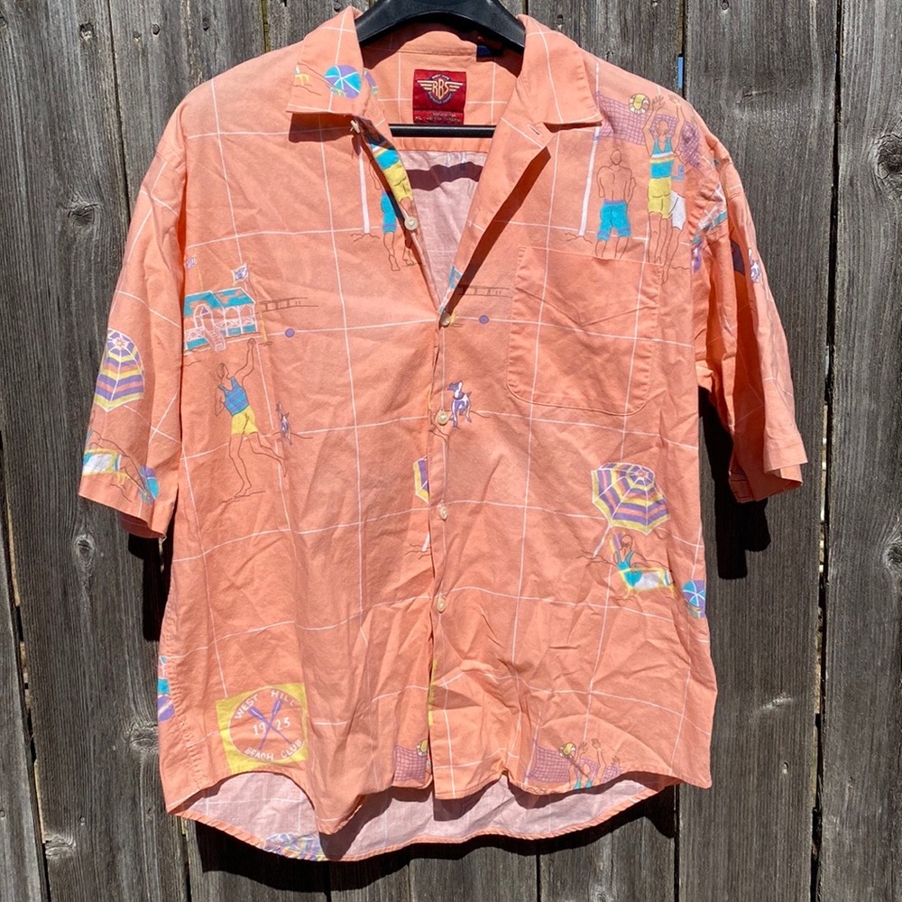 Vintage 80s 90s All Over Print Button Up Shirt